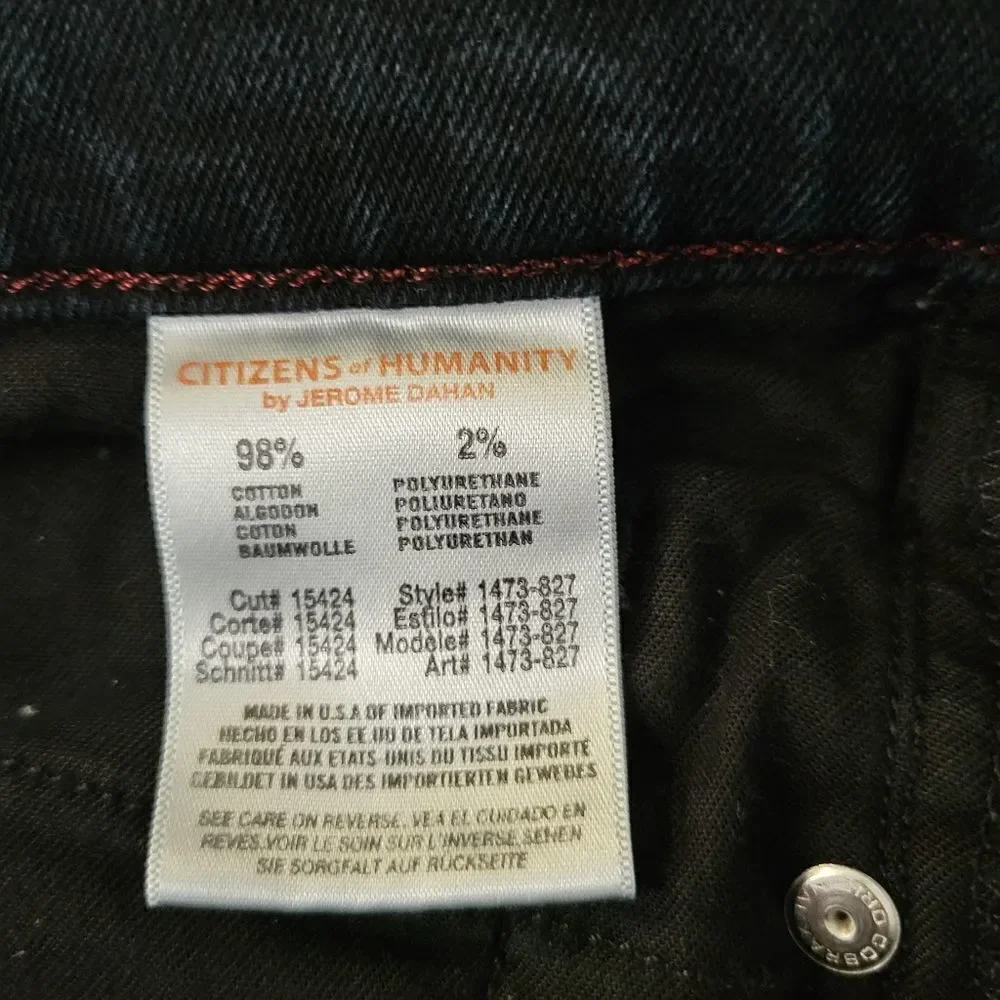 Citizens Of Humanity Women's Black Jeans tapered Pre-owned